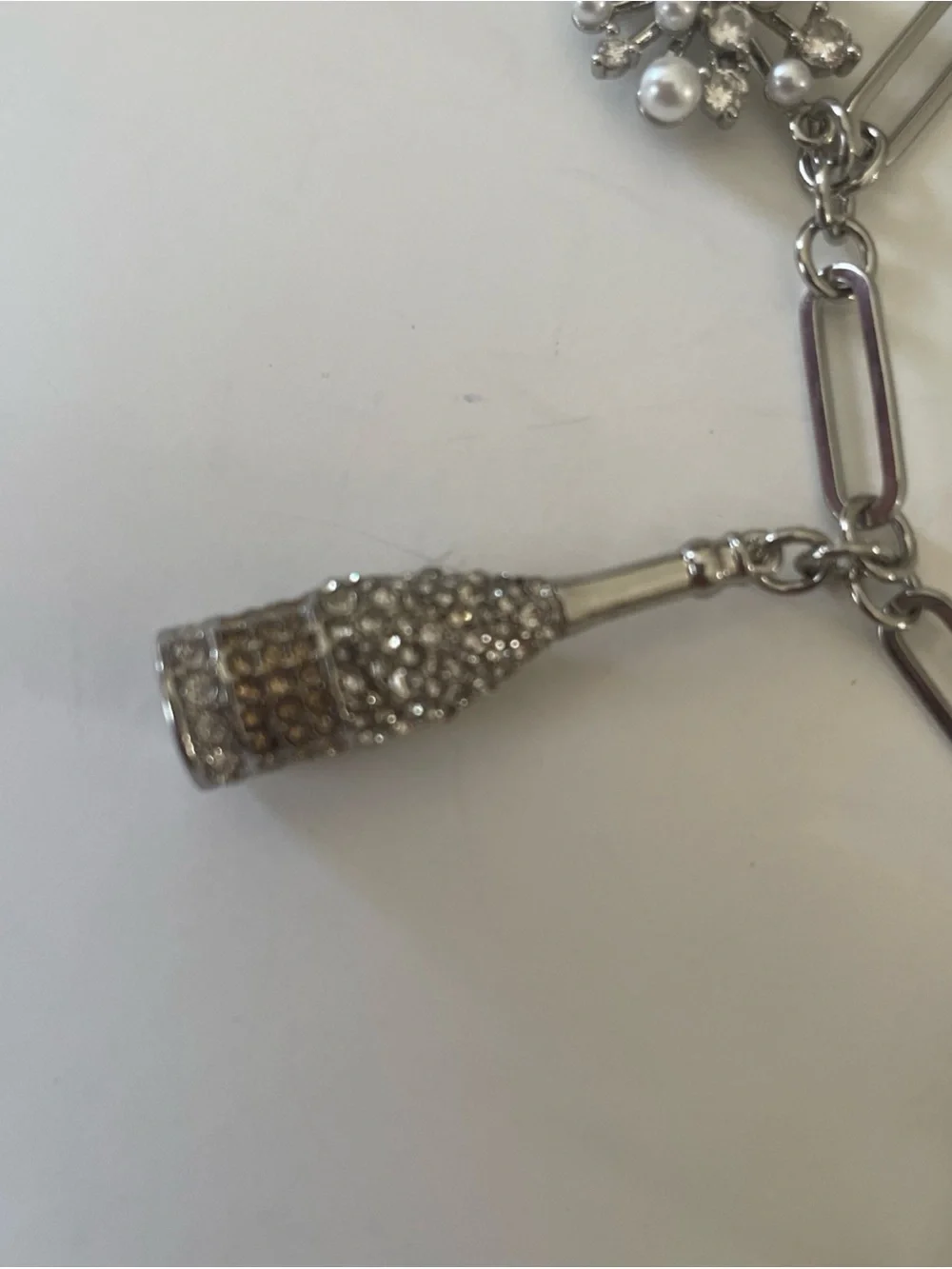 kate spade Silver Pearl & Crystal Charm Bracelet